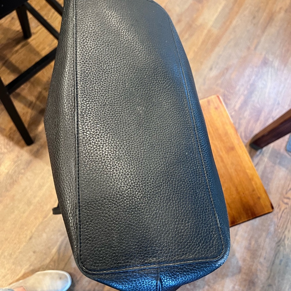 TORY BURCH Black Leather Tote Bag pebble leather - Picture 8 of 10